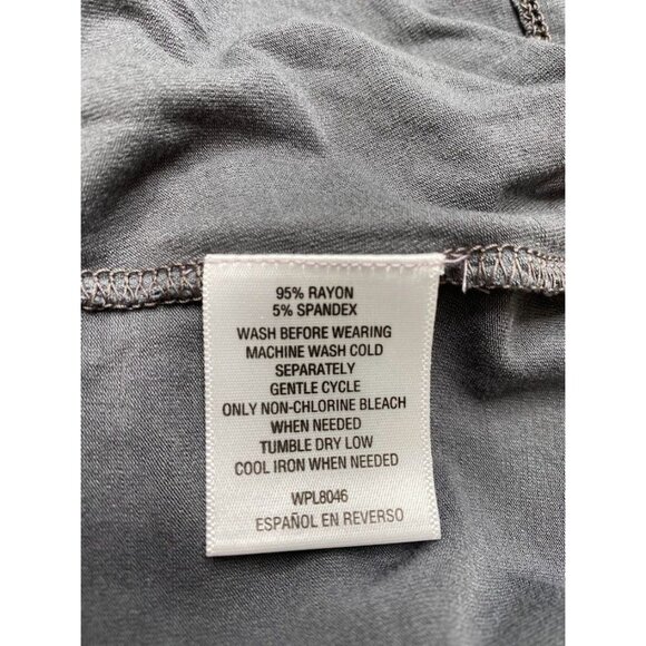 STYLE & CO Gray White Tye Dye‎ Tulip Hem Boho Top Sz XL NEW - Picture 6 of 10